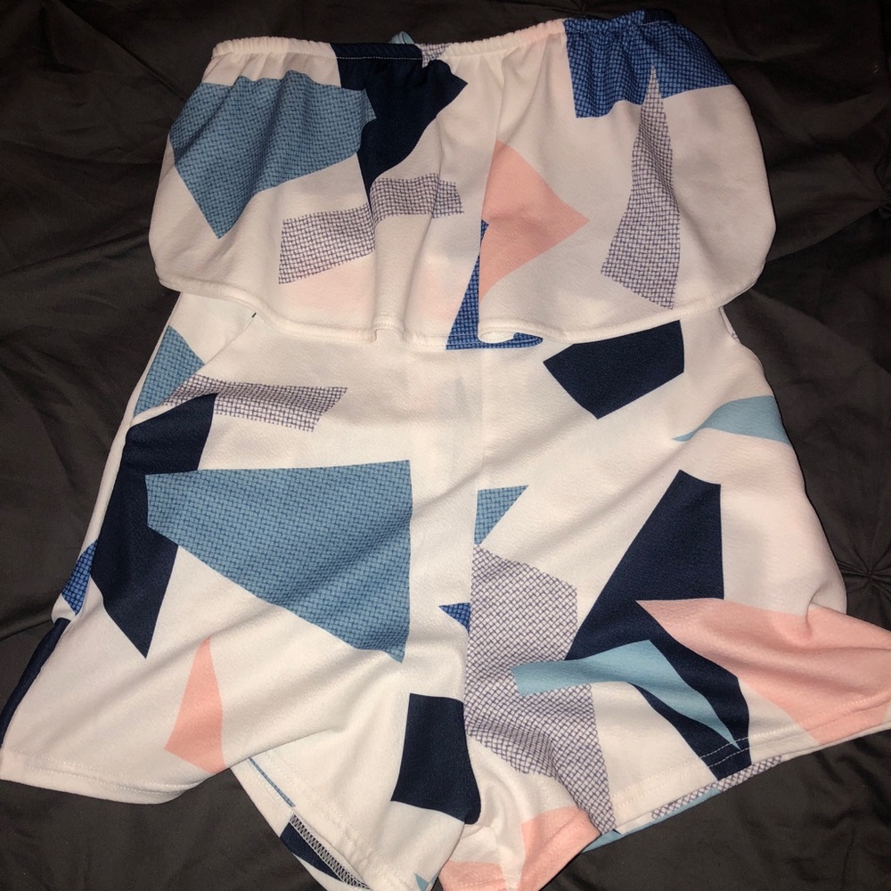 Strapless romper